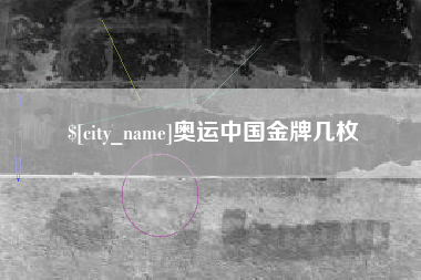 黔西奥运中国金牌几枚
