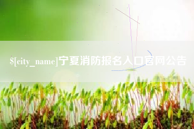 黔西宁夏消防报名入口官网公告