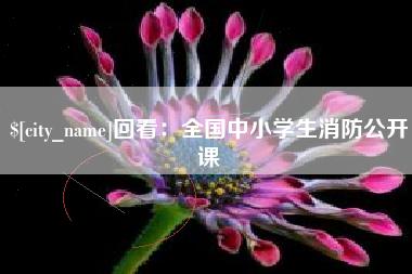 黔西回看：全国中小学生消防公开课