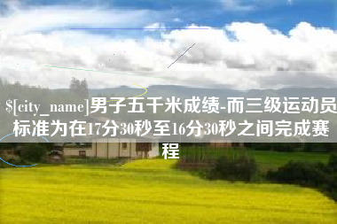 黔西男子五千米成绩-而三级运动员标准为在17分30秒至16分30秒之间完成赛程