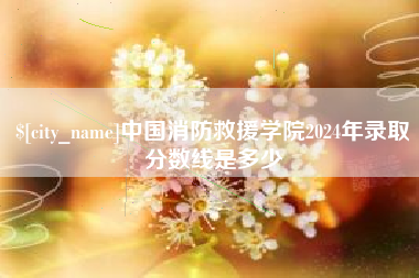 黔西中国消防救援学院2024年录取分数线是多少