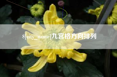 黔西九宫格方向排列