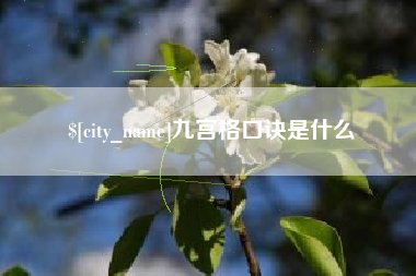 黔西九宫格口诀是什么