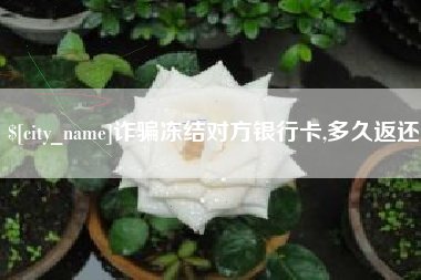 黔西诈骗冻结对方银行卡,多久返还