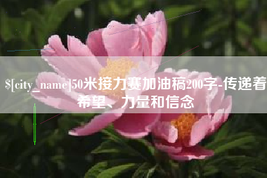 黔西50米接力赛加油稿200字-传递着希望、力量和信念