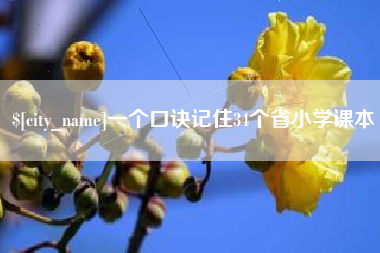黔西一个口诀记住34个省小学课本