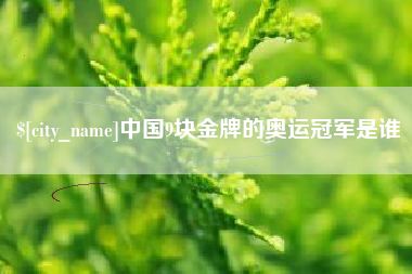 黔西中国9块金牌的奥运冠军是谁
