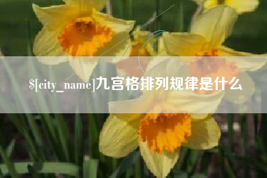 黔西九宫格排列规律是什么