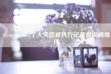 黔西个人失信被执行记录查询阚继伟