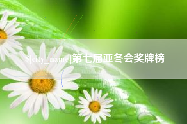 黔西第七届亚冬会奖牌榜
