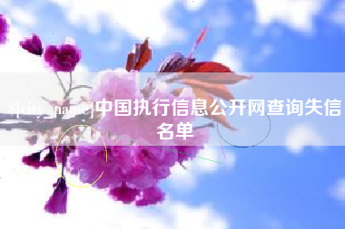 黔西中国执行信息公开网查询失信名单