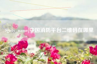 黔西中国消防平台二维码在哪里