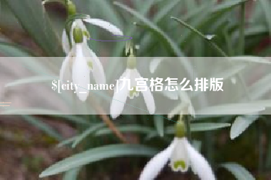 黔西九宫格怎么排版