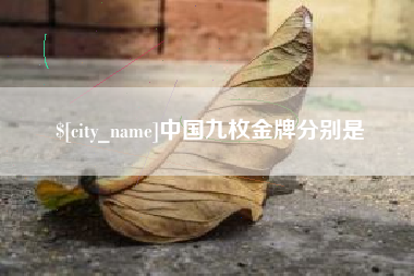 黔西中国九枚金牌分别是
