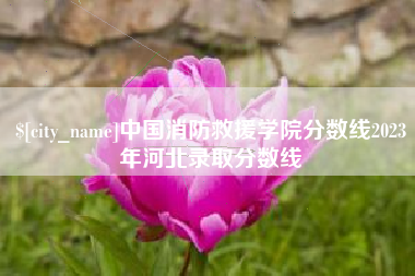 黔西中国消防救援学院分数线2023年河北录取分数线