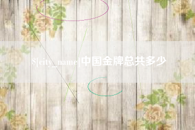 黔西中国金牌总共多少