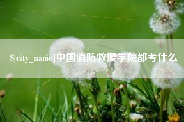 黔西中国消防救援学院都考什么