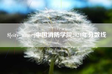 黔西中国消防学院2024年分数线