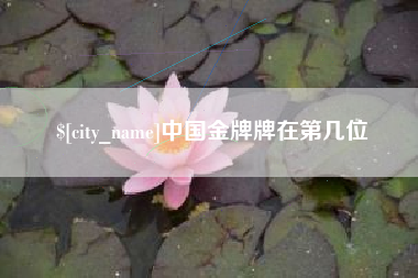 黔西中国金牌牌在第几位