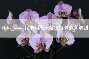 黔西民事纠纷冻结银行卡多久解封