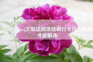 黔西欠款法院冻结银行卡什么时候才能解冻