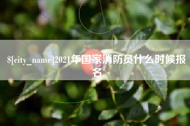 黔西2021年国家消防员什么时候报名