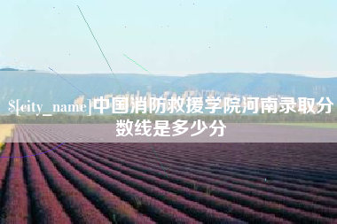 黔西中国消防救援学院河南录取分数线是多少分