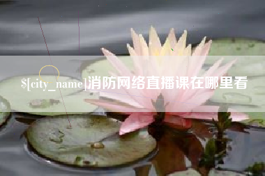 黔西消防网络直播课在哪里看