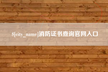 黔西消防证书查询官网入口