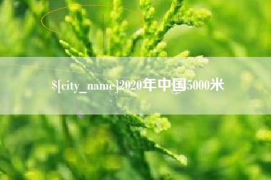 黔西2020年中国5000米