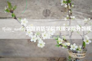 黔西中国消防学院救援学院分数线